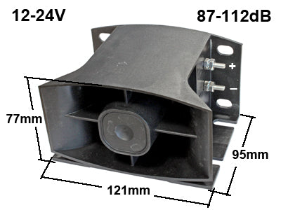 PERUUTUSHÄLYTIN 12/24V 112DB 127X78X95MM