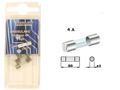 SULAKEBLISTER LASI 4A 5X20MM 5-KPL