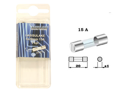 SULAKEBLISTER LASI 15A 5X20MM 5-KPL