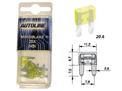 SULAKEBLISTER MINI GM 20A 5-KPL