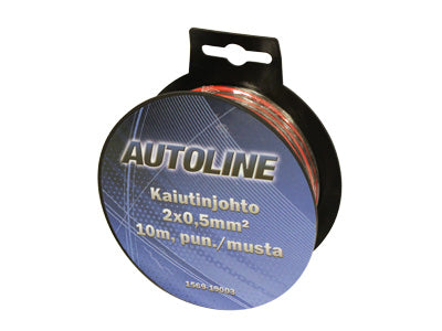 KAIUTINJOHTO PUN/MUS. 2X0,50MM2 10M