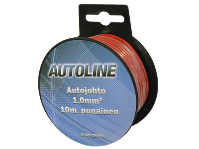 JOHTO 1,0MM2 PUNAINEN 10M