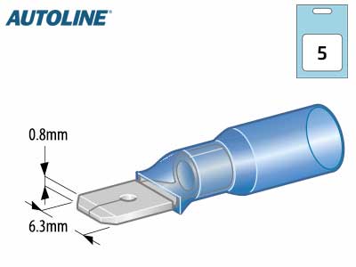 KUTISTELIITIN AUTOLINE SIN 6,3 UROS 5KPL