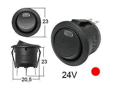 KEINUKYT.PYÖR.0-1 LED PUN 24V