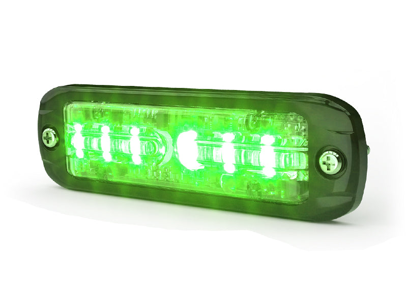 LED-VAROITUSVILKKU 12-24V 6 LED VIHREÄ