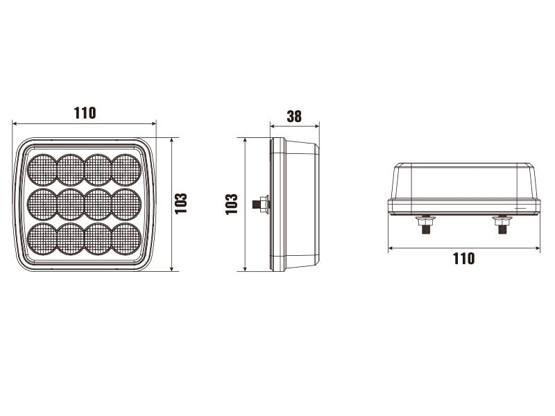 OPTIBEAM DARK PHANTOM TAKAVALO 103X110MM