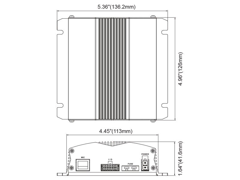 SDA100W SIREN, AMPLIFIER & HANDHELD MIC SET, SURFACE MOUNT, 12-2