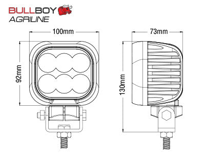 BULLBOY AGRILINE LED-TYÖVALO 9-32V 60W