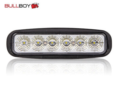 BULLBOY LED PERUUTUS/ TYÖVALO 1440LM 18W SUORAKAIDE 9-32V