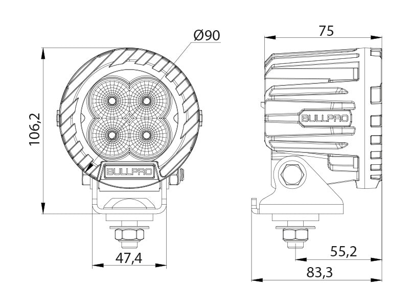 OCEAN VISION 40W WIDE 4000K 9-48V