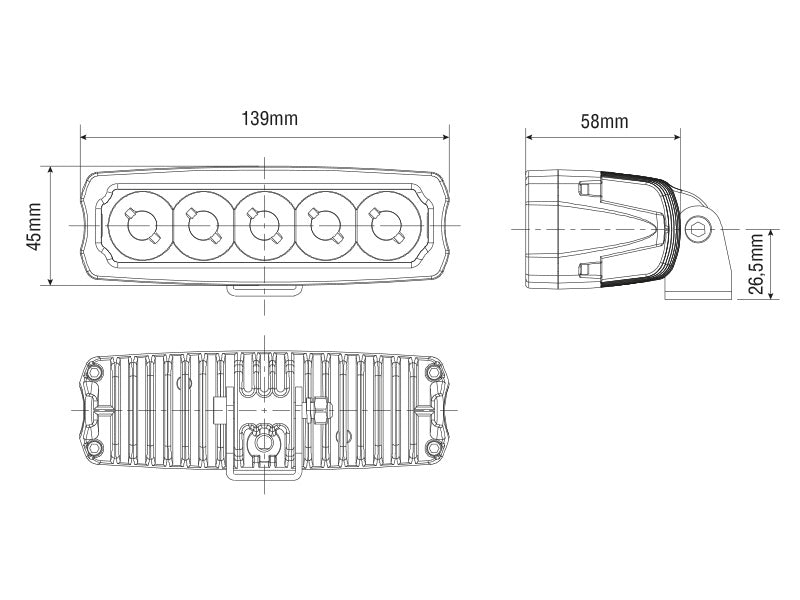 LED-TYÖVALO 9-36V 25W VALKOINEN