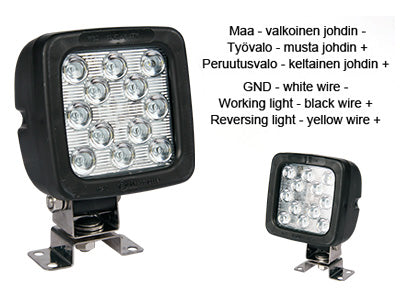 LED PERUUTUS/TYÖVALO 10-30V 17W IP66/68