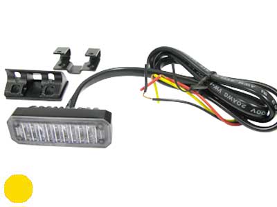 AXIXTECH MS3 KELTAINEN LED VAROITUSVILKKU JALALLA 12-24V .