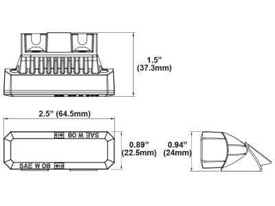 AXIXTECH MS3 SIN. LED VAROITUSVILKKU JALALLA 12-24V .