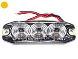 LED-TASOVILKKU R65 12/24V 3-LED KELT. 89X30X8MM