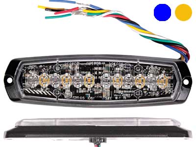 AXIXTECH SM6-D 6+6LED DUAL BLUE/AMBER R65 (XB2/XA2)