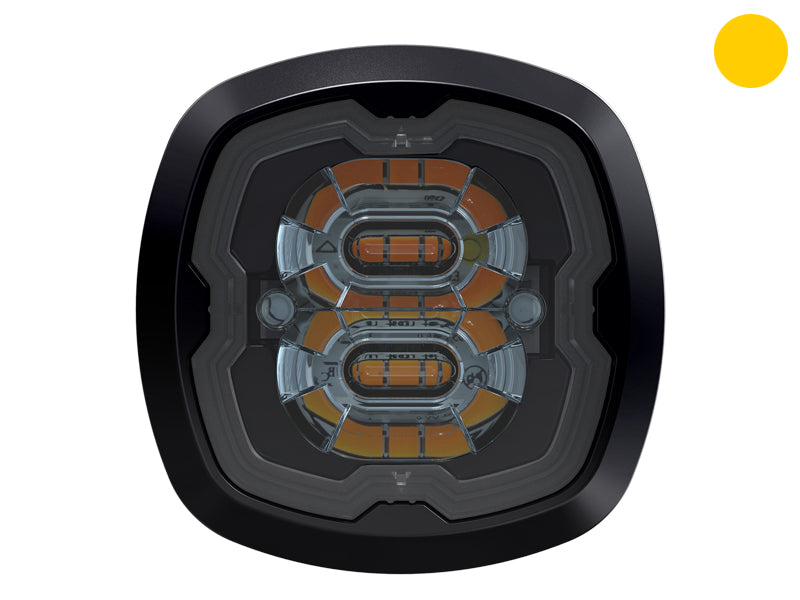 AXIXTECH CR06 KELT LED-VAROITUSVILKKU TUMMA R65 CLASS 1