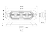 TRUCK VISION LED-TASOVILKKU KELT. 4-LED 12/24V R65
