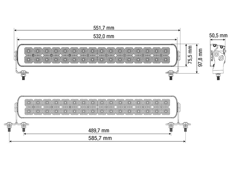 BULLBOY PROLINE REACTOR LED TYÖVALOTANKO DOUBLE 532