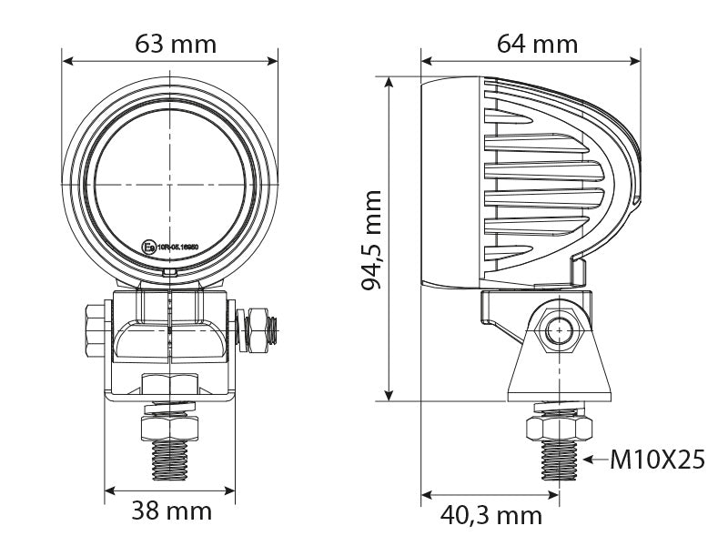 BULLBOY AGRILINE LED-TYÖVALO 9-32V 20W ROUND