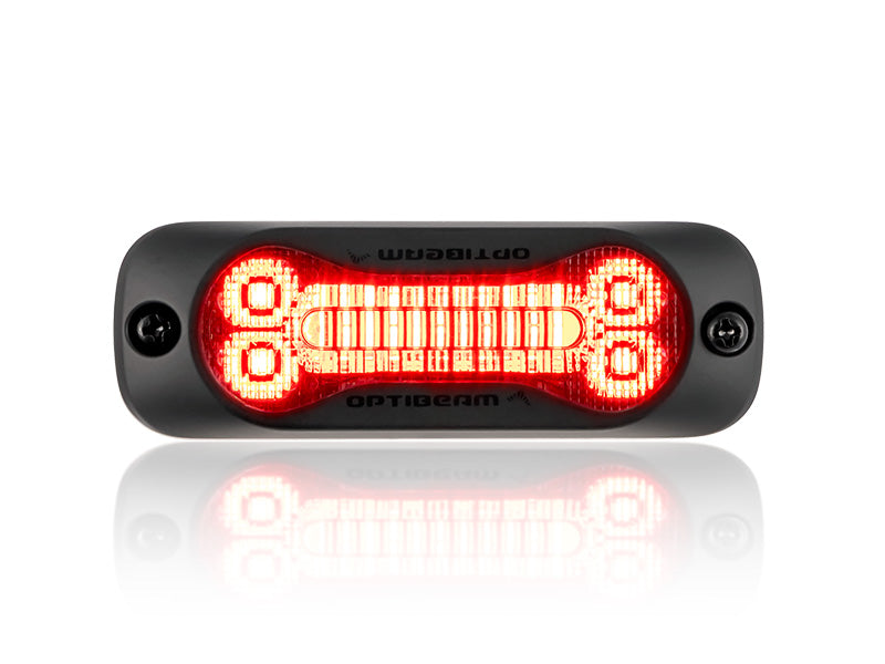 OPTIBEAM DARK PHANTOM SX3 PUNAINEN LED-TASOVILKKU R65 CLASS 2