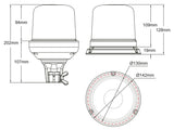 AXIXTECH B14 KELTAINEN LED-MAJAKKA R65 MAGNEETTI 12/24