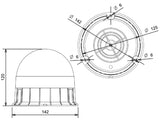 LED-MAJAKKA LOW R65 12/24 KELT. 3-PULTTI
