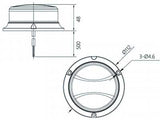 LED-MAJAKKA R65 MINI LOW 12/24V KELT. 3-PULTTI