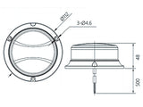 LED-MAJAKKA R65 MINI LOW 12/24V KELT. 3-PULTTI