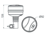 LED-MAJAKKA R65 MINI LOW 12/24V KELT. TAPPI