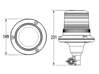 LED-MAJAKKA KELT. JOUSTOTAPPI  R65 12-24V *
