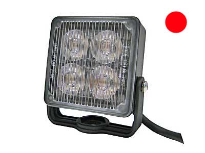 AXIXTECH SQ4 PUNAINEN LED-VAROITUSVALO 10-30V #