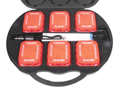 LED-VAROITUSKIEKKOSALKKU 6X SYNK./LAD. KIEKKO