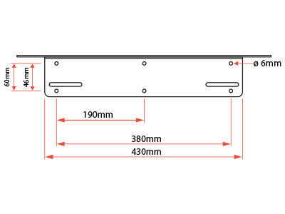 LISÄVALOTELINE MUSTA EU-KILVELLE 550MM