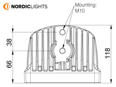 NORDIC PICTOR 620 LED FLOOD DOWNSIDE M10 TT