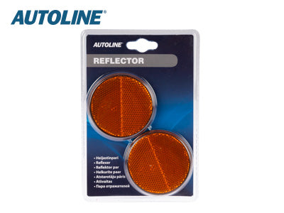 AUTOLINE HEIJASTINPARI PYÖREÄ KELT. 70MM LIIMALLA
