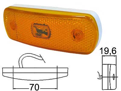 LED-ÄÄRIVALO KELT.12-24V 104X36MM