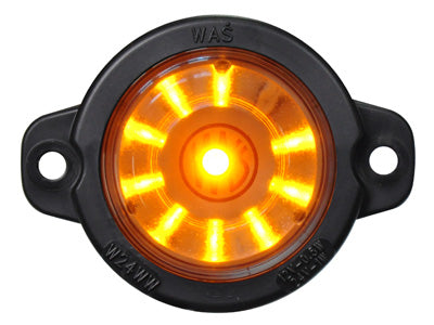 LED-ÄÄRIVALO KELT. PYÖREÄ 12/24V HALK. 60,5MM