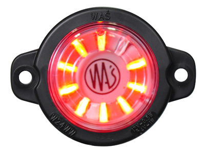 LED-ÄÄRIVALO PUN. PYÖREÄ 12/24V HALK. 60,5MM