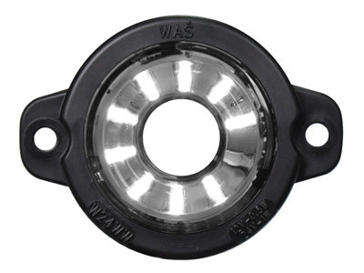 LED-ÄÄRIVALO VALK. PYÖREÄ 12/24V HALK. 60,5MM REIKÄMALLI