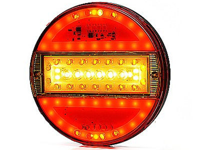 LED-TAKAVALO 5-KAMM. SLIM LINE 140MM VÄRILLINENLASI