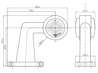 LED-ÄÄRIVALO KIR/PUN 12/24V OIK.