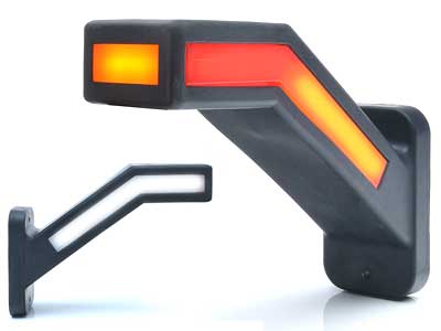 LED-NEON ÄÄRIVALO VAS. KUMIV. 12/24V 185MM DYNAAMISELLA VILK.