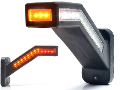 LED-ÄÄRIVALO OIK.KUMIV.12/24V 185MM JARRUVALOLLA JA DYN.VILK.