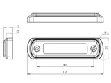 LED-ÄÄRIVALO KELTAINEN 12/24V 110X31MM