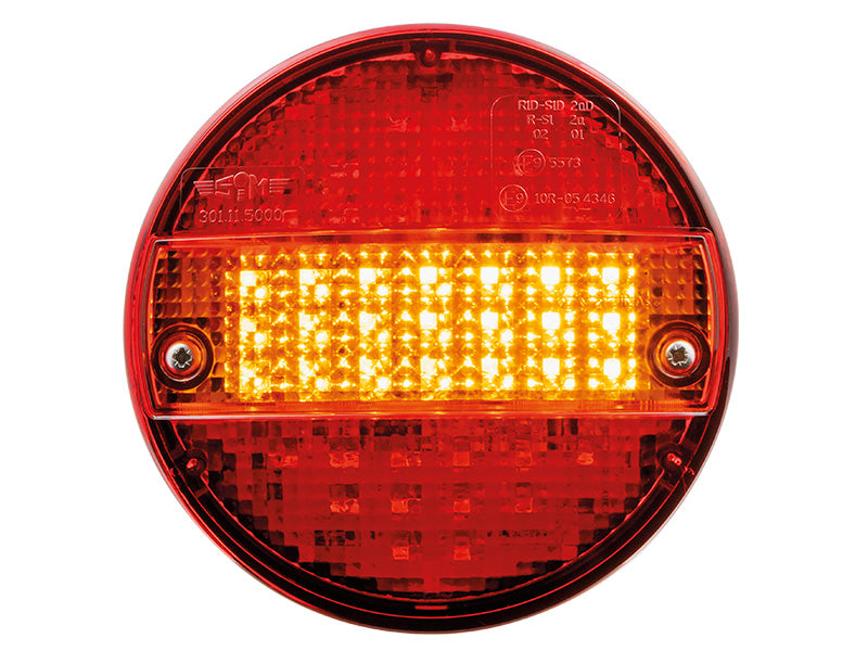 LED-TAKAVALO 140MM VIRRATOMANA VÄRILLINEN 24V VASTUKSELLA