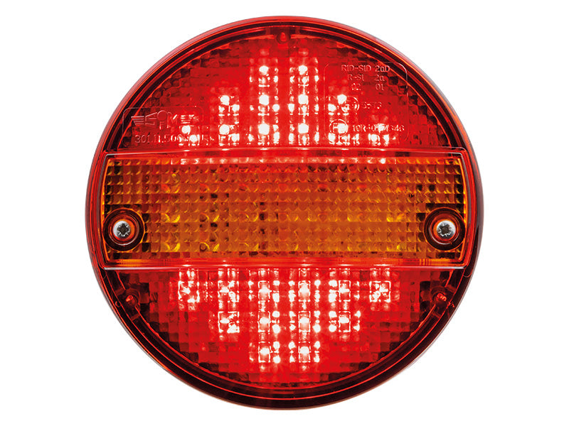 LED-TAKAVALO 140MM VIRRATOMANA VÄRILLINEN 24V VASTUKSELLA