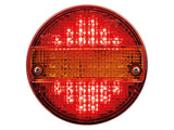 LED-TAKAVALO 140MM VIRRATOMANA VÄRILLINEN 24V VASTUKSELLA