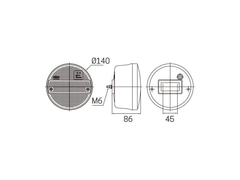 LED-TAKAVALO 140MM VIRRATOMANA VÄRILLINEN 24V VASTUKSELLA