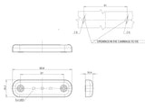 LED-ÄÄRIVALO SININEN 12/24V 84X24MM